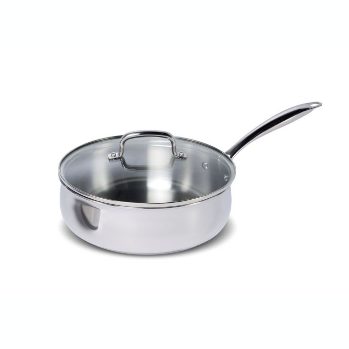 Lagostina 4.2 qt. Stainless Steel Covered Saute Pan | Bed Bath and ...