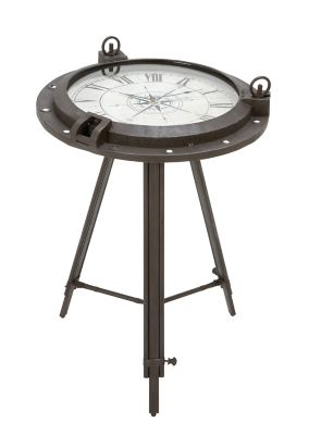 Ridge Road Décor Compass Clock Table