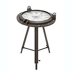 Ridge Road Décor Compass Clock Table