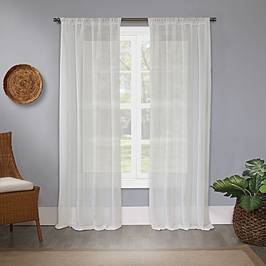 Bristol 84-Inch Rod Pocket Light Filtering Window Curtain Panel in Ivory (Single). View a larger version of this product image.