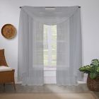 Alternate image 2 for Bristol Semi-Sheer Window Scarf in Fog Grey (Single)