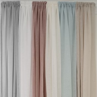 Bristol Semi-Sheer Window Scarf in Fog Grey (Single). View a larger version of this product image.