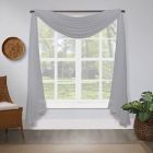 Alternate image 0 for Bristol Semi-Sheer Window Scarf in Fog Grey (Single)
