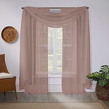 Bristol 95-Inch Rod Pocket Light Filtering Window Curtain Panel in Blush (Single). View a larger version of this product image.