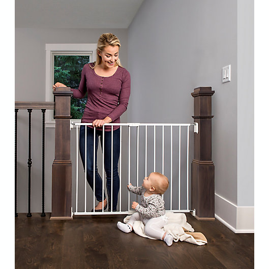 Alternate image 1 for Regalo Top of Stair Baby Gate in White