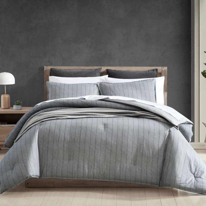 Gray Pinstripe Bedding - Bedding Design Ideas