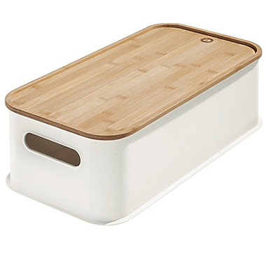iDesign&reg; Large Eco Stacking Bin with Bamboo Lid. View a larger version of this product image.