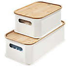 Alternate image 2 for iDesign&reg; Large Eco Stacking Bin with Bamboo Lid