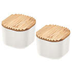 Alternate image 1 for iDesign&trade; Compact Eco Bins with Bamboo Lids (Set of 2)