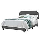 Alternate image 0 for Regal King Velvet Upholstered Panel Bed in Dark Grey