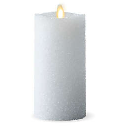Luminara® Glitter Snow Real-Flame Effect Pillar Candle