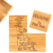 Totally Bamboo Delaware Puzzle 5-Piece Coaster Set
