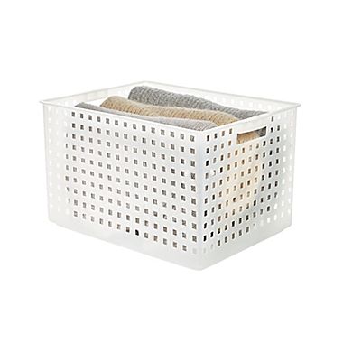 InteDesign&reg; Large Storage Basket in Frost. View a larger version of this product image.