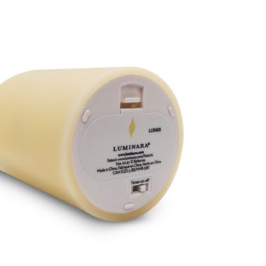 Luminara&reg; Candles Real-Flame Effect 5-Inch Pillar Candle in Ivory. View a larger version of this product image.