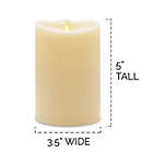 Alternate image 3 for Luminara&reg; Candles Real-Flame Effect 5-Inch Pillar Candle in Ivory
