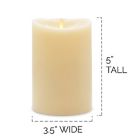 Alternate image 4 for Luminara&reg; Candles Real-Flame Effect 5-Inch Pillar Candle in Ivory