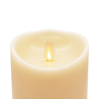Luminara&reg; Candles Real-Flame Effect 5-Inch Pillar Candle in Ivory. View a larger version of this product image.