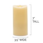 Alternate image 4 for Luminara&reg; Candles Real-Flame Effect 7-Inch Pillar Candle in Ivory