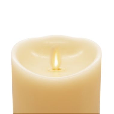 Luminara&reg; Candles Real-Flame Effect 7-Inch Pillar Candle in Ivory. View a larger version of this product image.