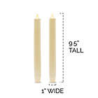 Alternate image 4 for Luminara&reg; Real-Flame Effect 8-Inch Battery Operated Taper Candles in Ivory (Set of 2)