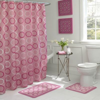 Terrell Geometric 15-Piece Bath Bundle Set in Pink
