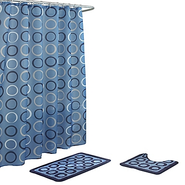 Terrell Geometric 15-Piece Bath Bundle Set in Blue. View a larger version of this product image.