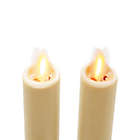 Alternate image 8 for Luminara&reg; Real-Flame Effect 8-Inch Battery Operated Taper Candles in Ivory (Set of 2)