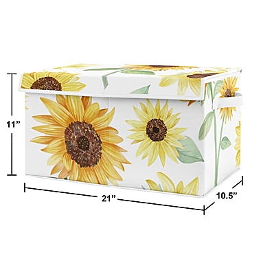Sweet Jojo Designs Sunflower Toy Bin in Yellow/Green. View a larger version of this product image.