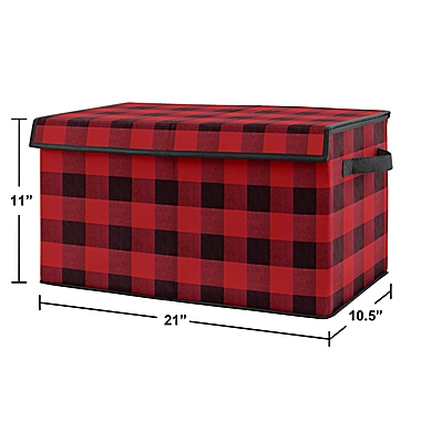 Sweet Jojo Designs Lumberjack Toy Bin in Red/Black. View a larger version of this product image.