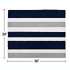 Alternate image 1 for Sweet Jojo Designs Navy and Grey Stripe Accent Rug