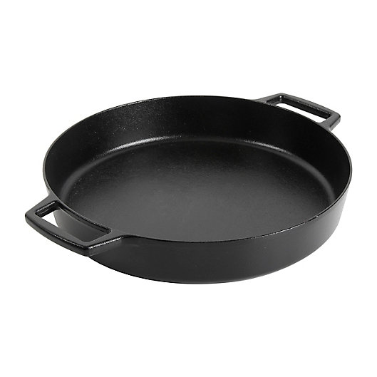 Alternate image 1 for Artisanal Kitchen Supply® Pre-Seasoned Cast Iron 14-Inch Everyday Pan in Black