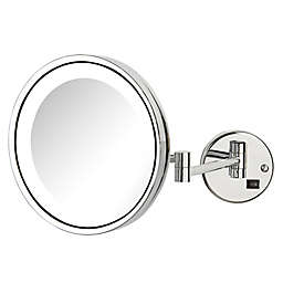 Jerdon® 5X LED Wall Mount Direct Wire Mirror in Chrome
