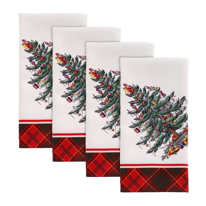 Spode® Christmas Tree Tartan Napkins (Set of 4) Bed Bath and Beyond
