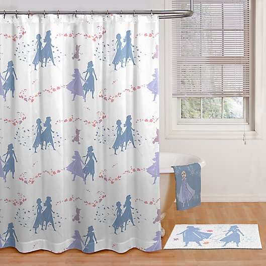 Alternate image 1 for Disney® Frozen Shower Curtain and Hook Set in Blue