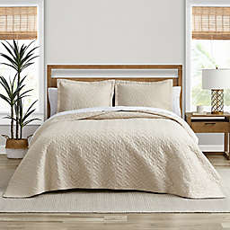 Tommy Bahama® Solid Raffia 3-Piece King Quilt Set in Dune