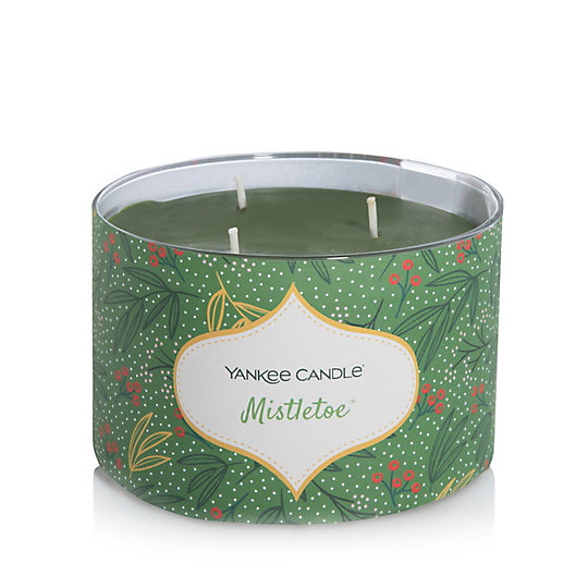 Alternate image 1 for Yankee Candle® 3-Wick Mistletoe Seasonal Ornamental Candle