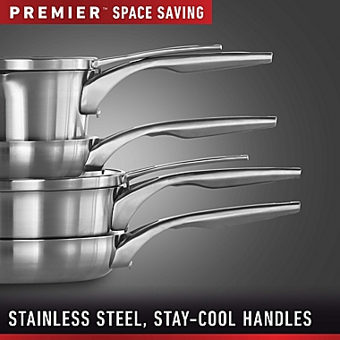 Calphalon&reg; Premier&trade; Space Saving Stainless Steel 10-Inch Fry Pan. View a larger version of this product image.