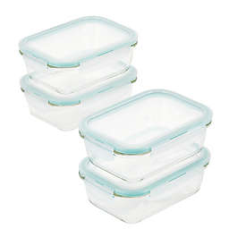 Lock & Lock Purely Better 4-Pack Rectangular Glass Food Storage Containers