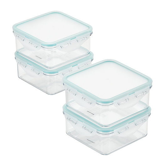 Alternate image 1 for Lock and Lock Purely Better 4-Pack 20 oz. Square Food Storage Containers