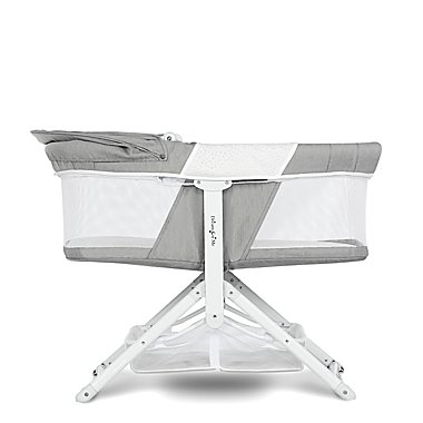 Dream on Me Insta-Fold Bassinet in Light Grey. View a larger version of this product image.