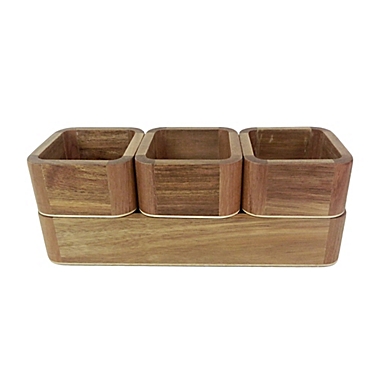 Haven&trade; Acacia 4-Piece Stacking Organizer Set. View a larger version of this product image.