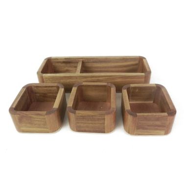 Haven&trade; Acacia 4-Piece Stacking Organizer Set. View a larger version of this product image.