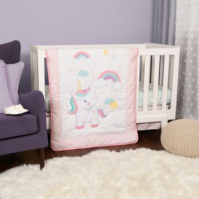 Baby&#39;s First by Nemcor 4-Piece Rainbow Sky Crib Bedding Set