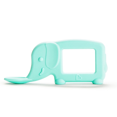 Baby Toon&trade; Elephant Silicone Teething Spoon in Teal. View a larger version of this product image.