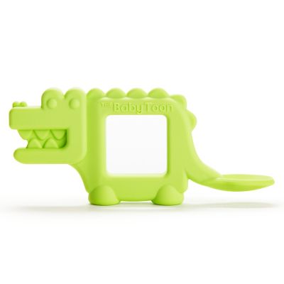 Baby Toon&trade; Alligator Silicone Teething Spoon in Lime