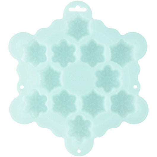 Alternate image 1 for Wilton® Nonstick Silicone Snowflake Mini Treat Baking Mold in Blue