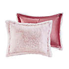 Alternate image 6 for CosmoLiving Cleo Ombre Shaggy Fur 3-Piece Full/Queen Comforter Set in Blush