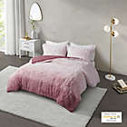 Alternate image 8 for CosmoLiving Cleo Ombre Shaggy Fur 3-Piece Full/Queen Comforter Set in Blush