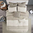 Alternate image 6 for INK+IVY Mila 3-Piece Reversible Full/Queen Duvet Cover in Taupe