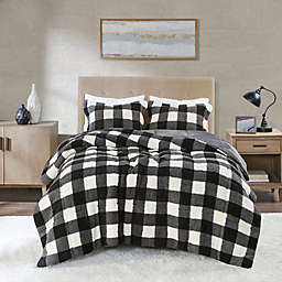 True North by Sleep Philosophy Brooks Sherpa 3-Piece Reversible Comforter Set in Ivory/Black
